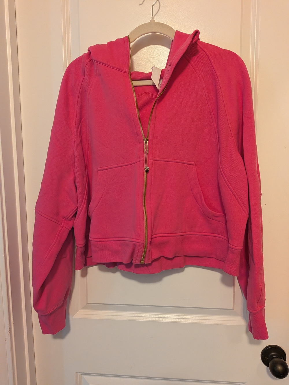 lululemon athletica Bright Pink Zip Hooded Scuba